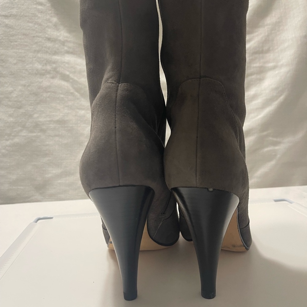 VIA SPIGA Gray Suede Heeled Boots, Size 10, NWOT - Picture 5 of 13